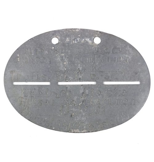 WWI Imperial Erkennungsmarke from Tr.Ers.Abt.17.6.FSK.7037