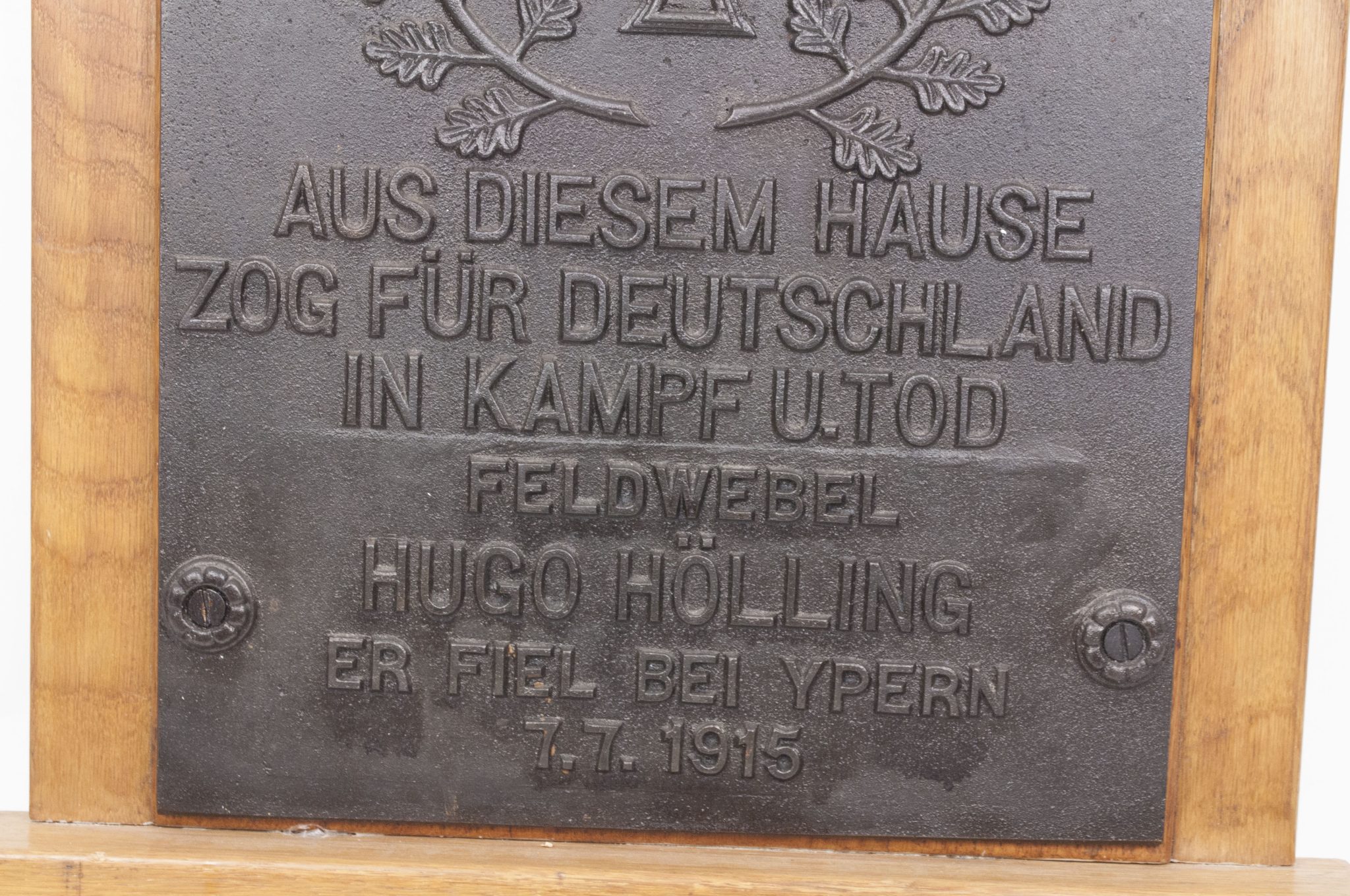 WWI large commemorative plate Feldwebel Hugo Hölling 8/RJR 213 gefallen bei Ypern 7.7.1915 - Image 10