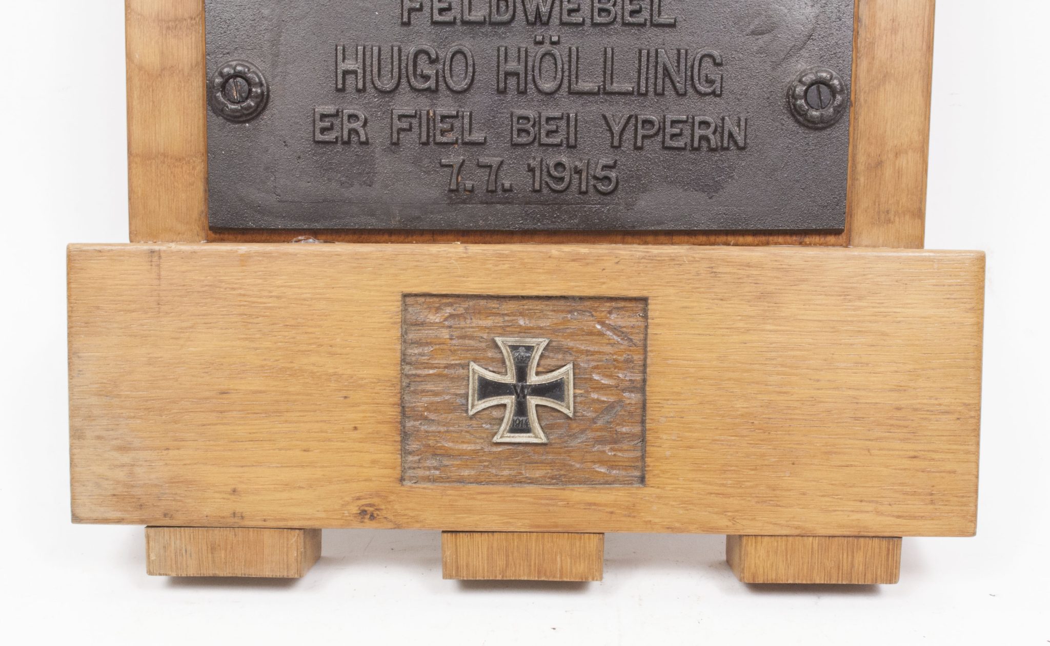WWI large commemorative plate Feldwebel Hugo Hölling 8/RJR 213 gefallen bei Ypern 7.7.1915 - Image 15