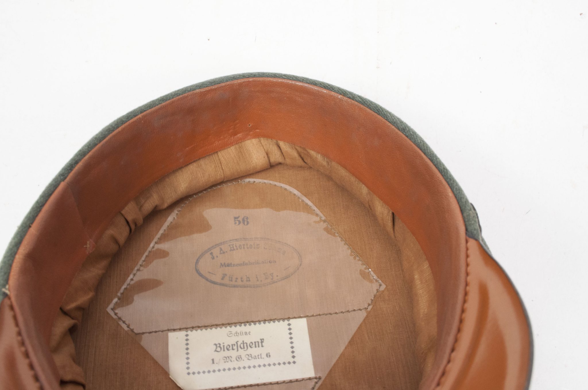 Wehrmacht (Heer) Infanterie Schirmmütze (NAMED: 1./M.G. Batl.6) - Image 22