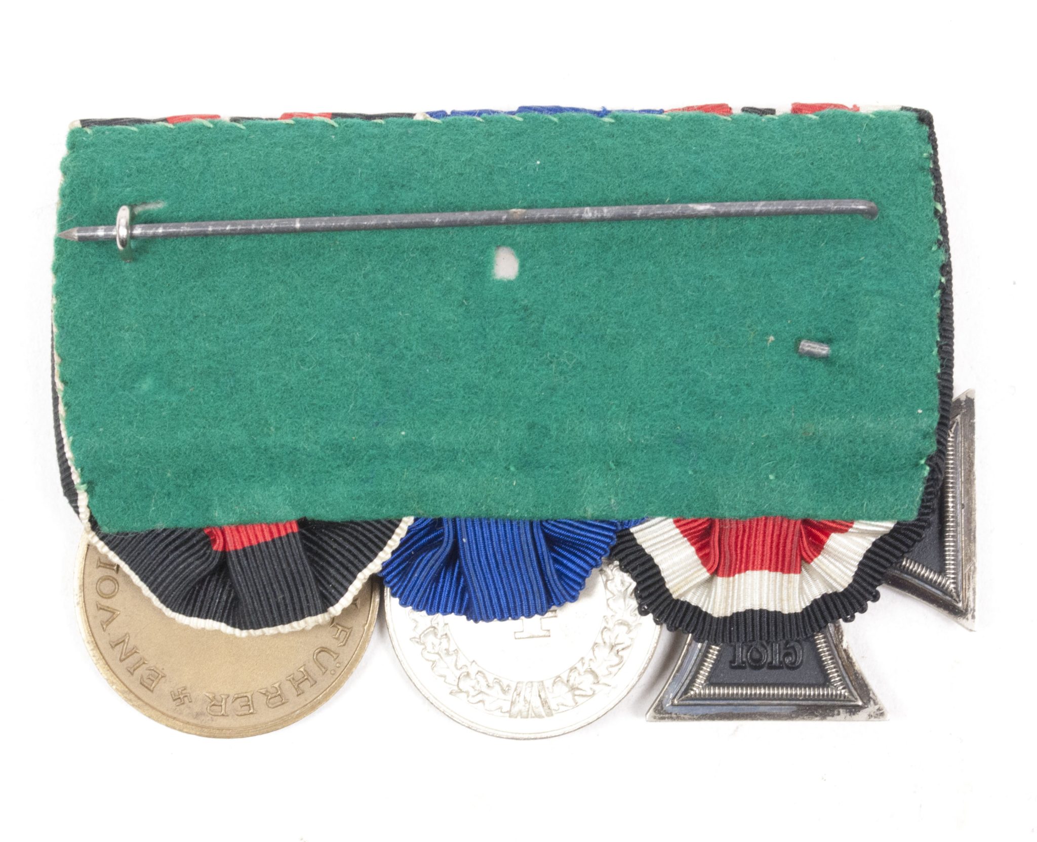 Wehrmacht (Heer) medalbar with Iron Cross (EK2), Dienstauszeichnung, Sudetenland medal (11)