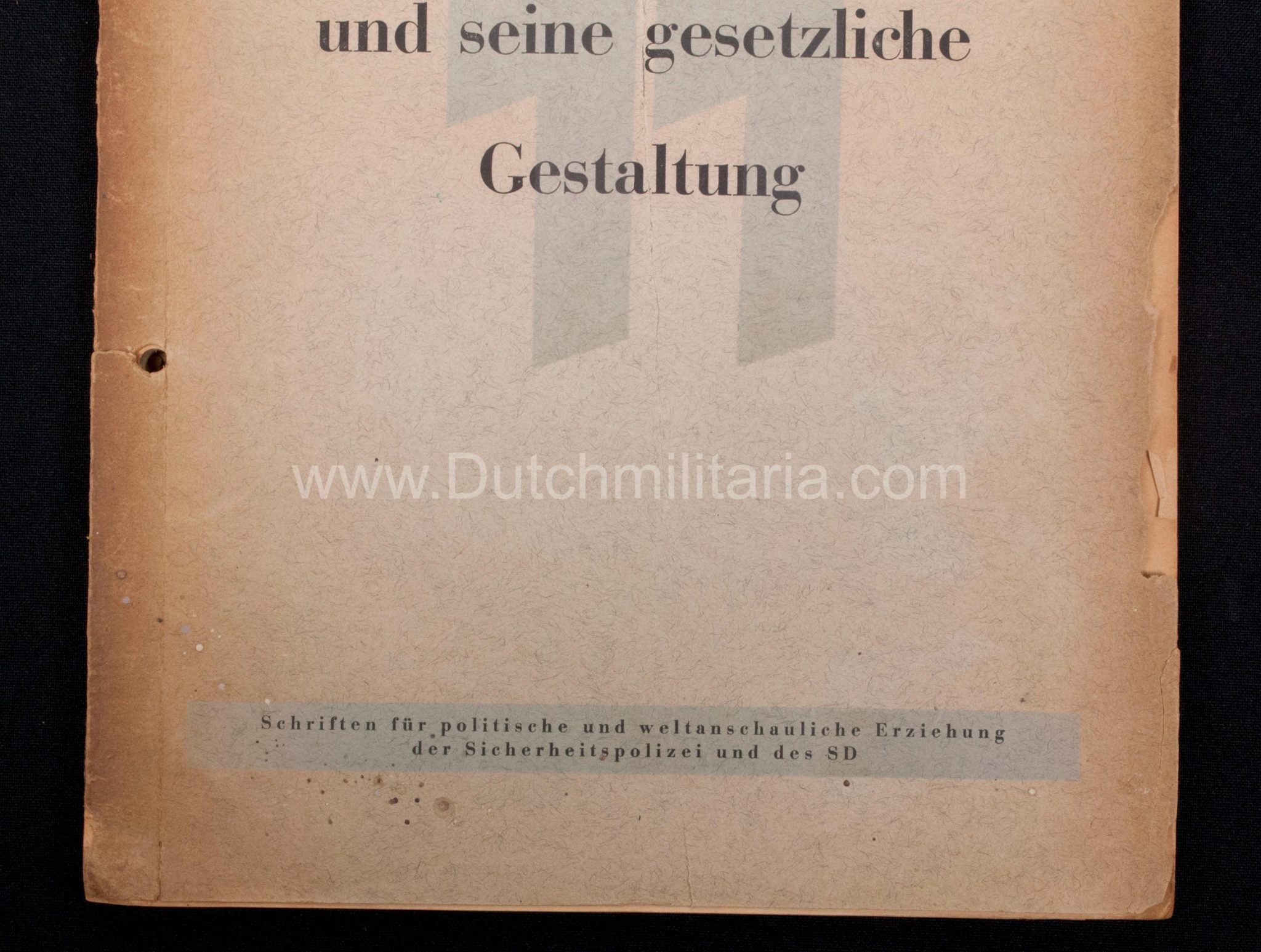 (Book) SS - Der Chef der Sicherheitspolizei und des SD - Der Rassegedanke und seine gesetzliche Gestaltung (1940) - EXTREMELY RARE!!!
