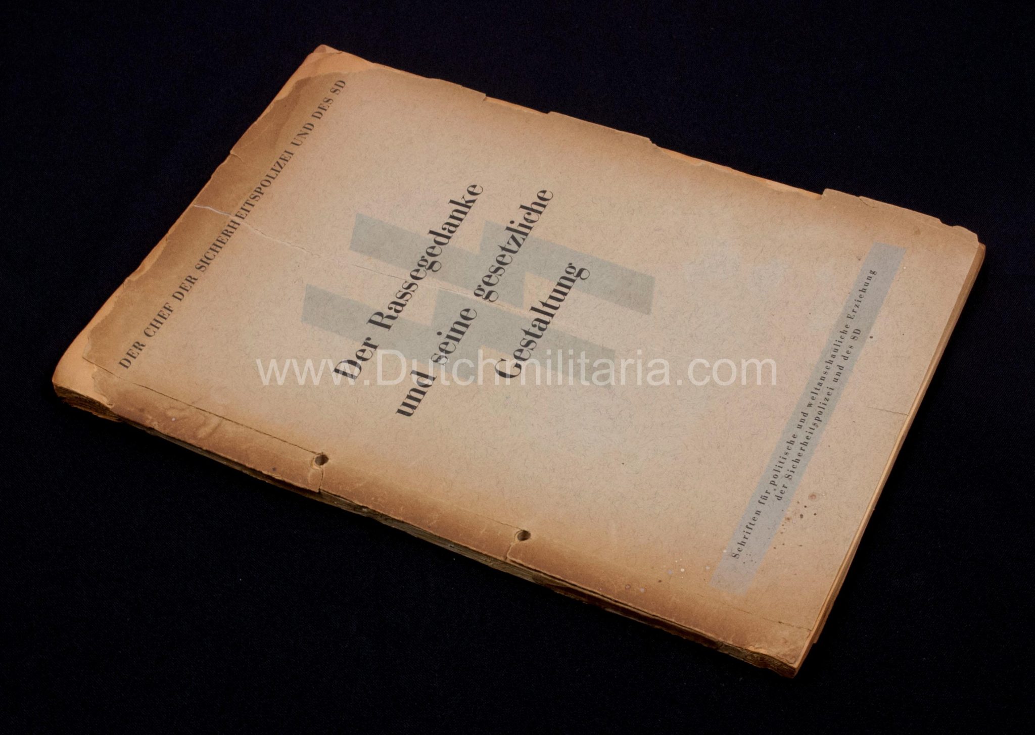 (Book) SS - Der Chef der Sicherheitspolizei und des SD - Der Rassegedanke und seine gesetzliche Gestaltung (1940) - EXTREMELY RARE!!!