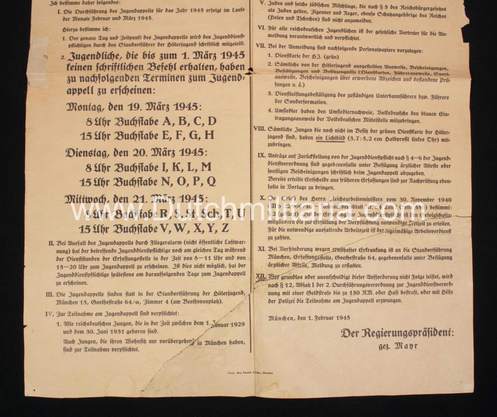 (Poster) Hitlerjugend (HJ) Jugend-Appell der Hitlerjugend 1945 - RARE - Image 9