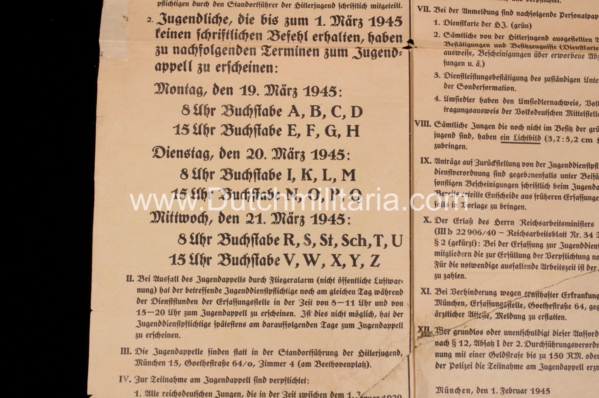 (Poster) Hitlerjugend (HJ) Jugend-Appell der Hitlerjugend 1945 - RARE - Image 10