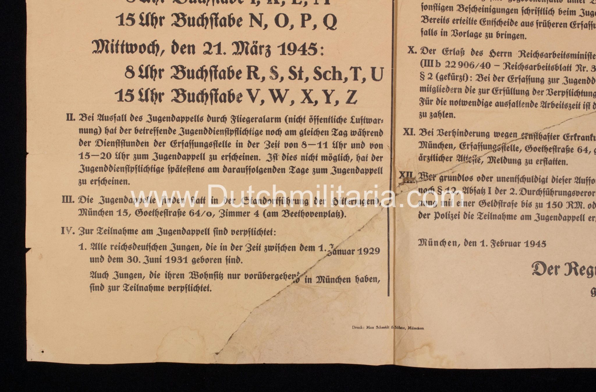 (Poster) Hitlerjugend (HJ) Jugend-Appell der Hitlerjugend 1945 - RARE - Image 11