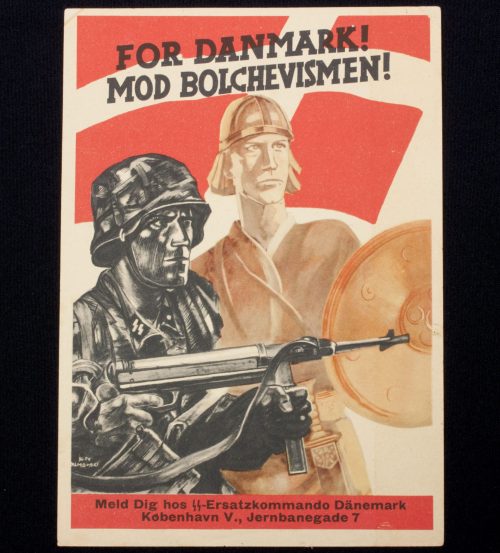 (Denmark) For Danmark! Mod Bolchevismen! SS-Ersatzkommando Dänemark propaganda flyer