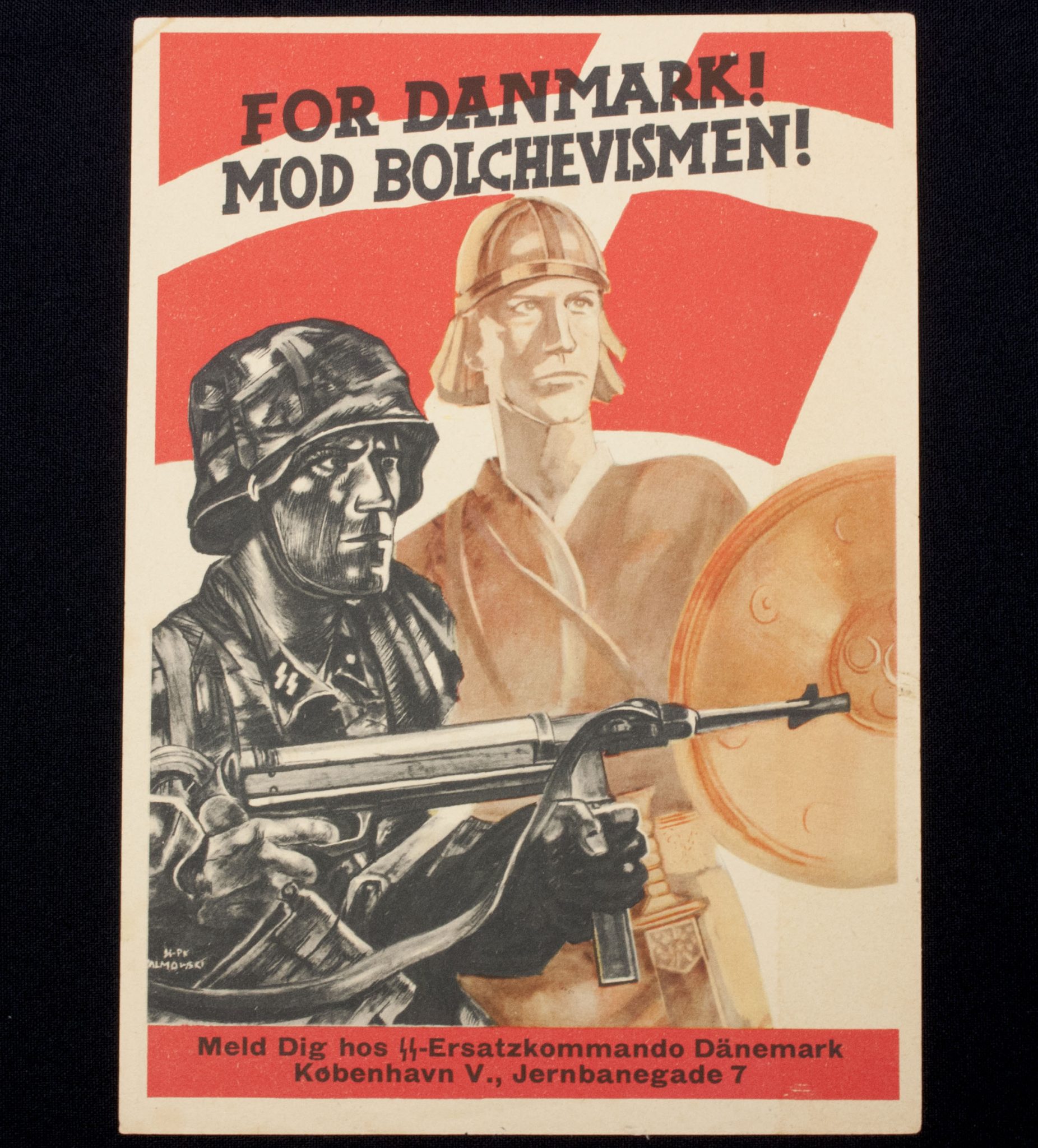 (Denmark) For Danmark! Mod Bolchevismen! SS-Ersatzkommando Dänemark propaganda flyer