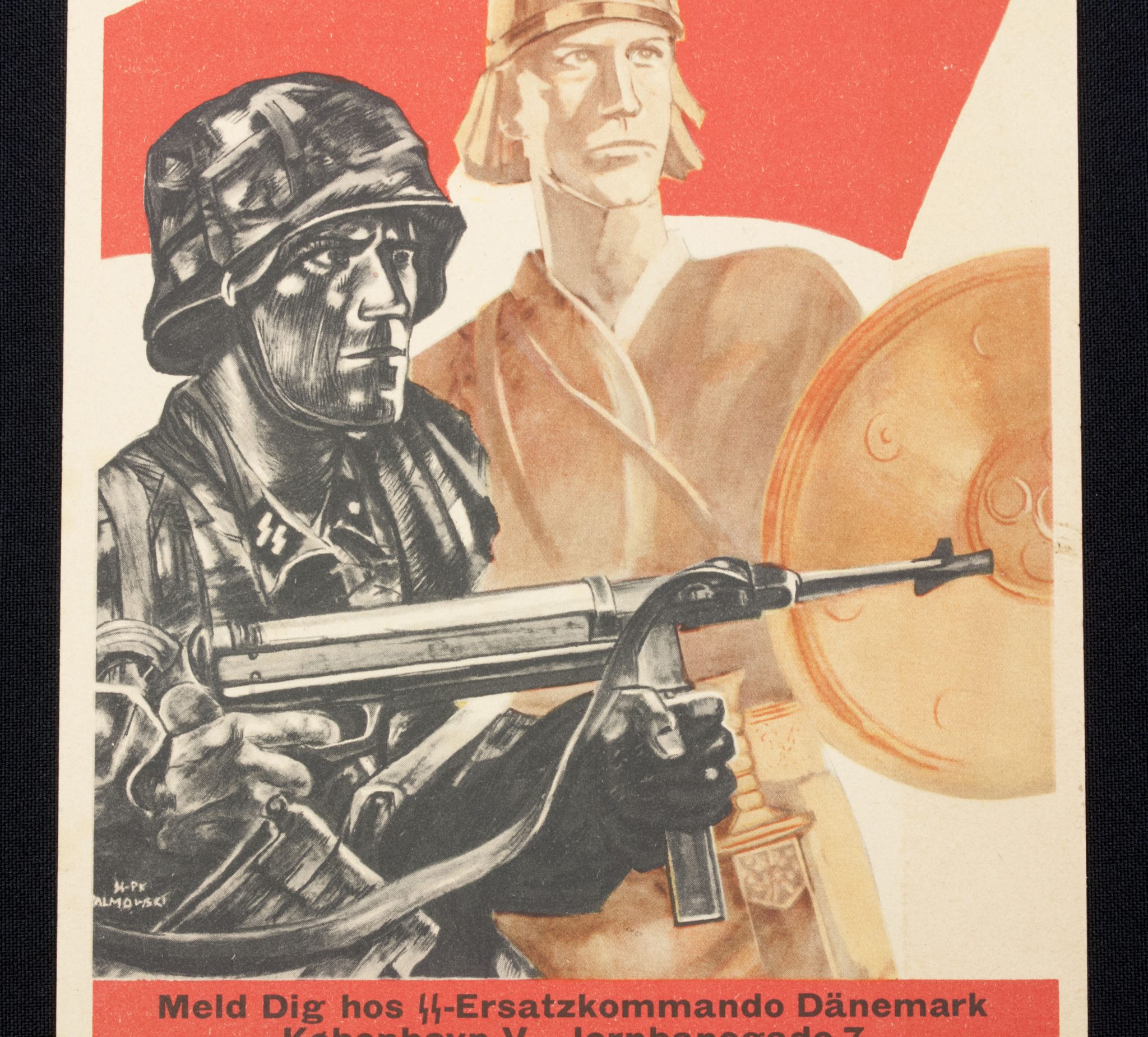 (Denmark) For Danmark! Mod Bolchevismen! SS-Ersatzkommando Dänemark propaganda flyer