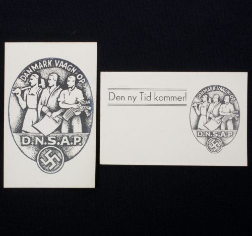 (Denmark) Two DNSAP Danmark Vaagn Op postcards - very rare