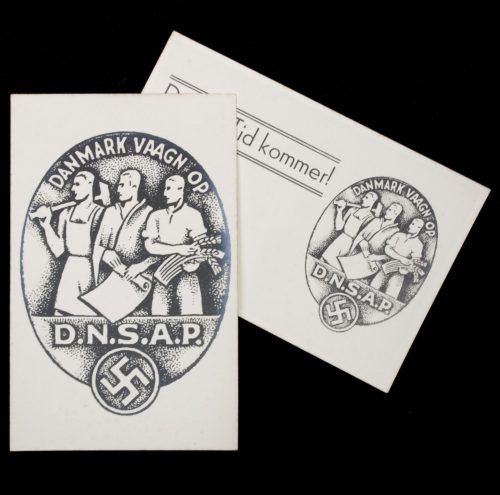 (Denmark) Two DNSAP Danmark Vaagn Op postcards - very rare