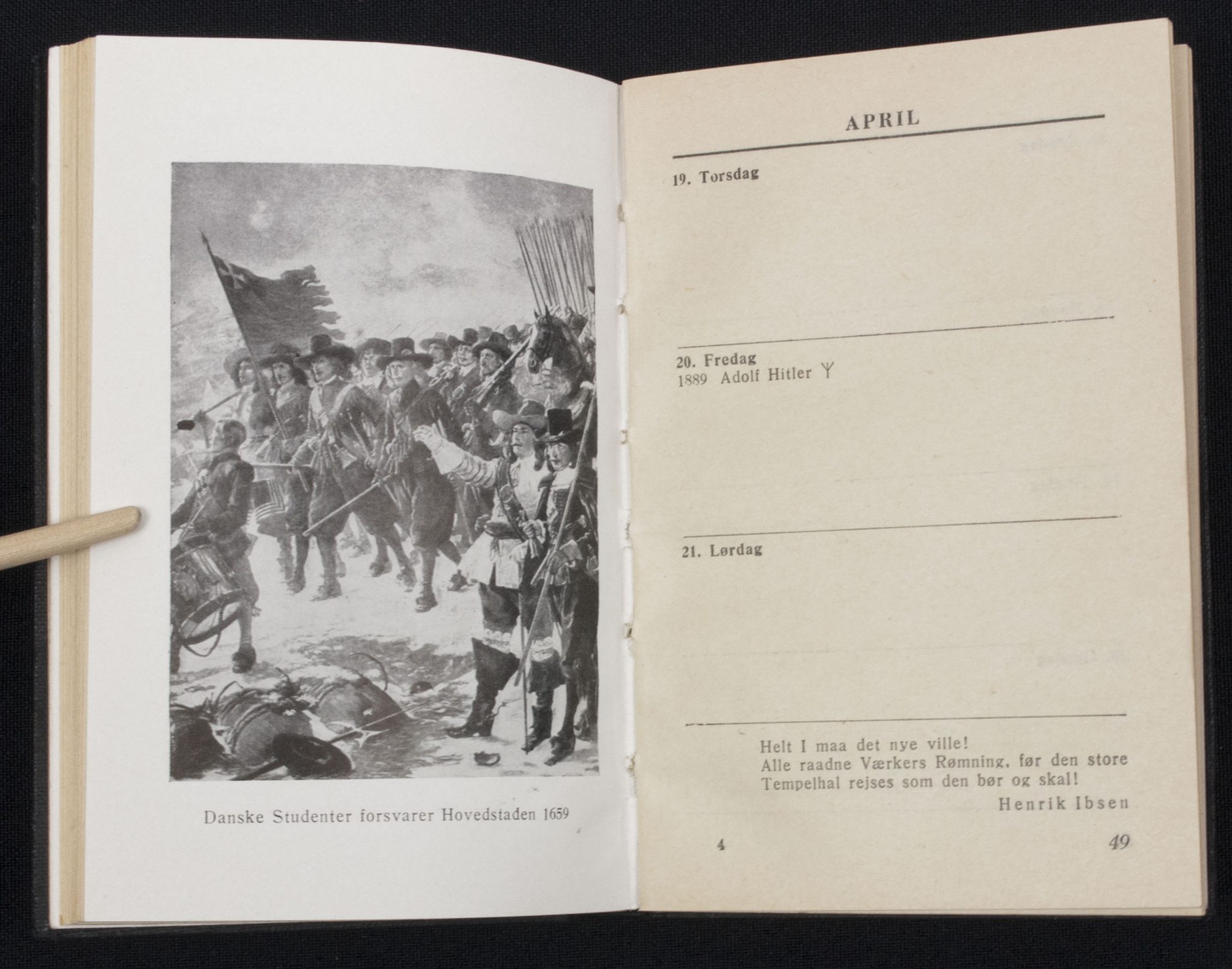 (DenmarkGermanske SS-Sturmbanne) SS Kalender 1945 Lommebog for danske SS-Frivillige - Soldatenfreund (1945) - Very rare