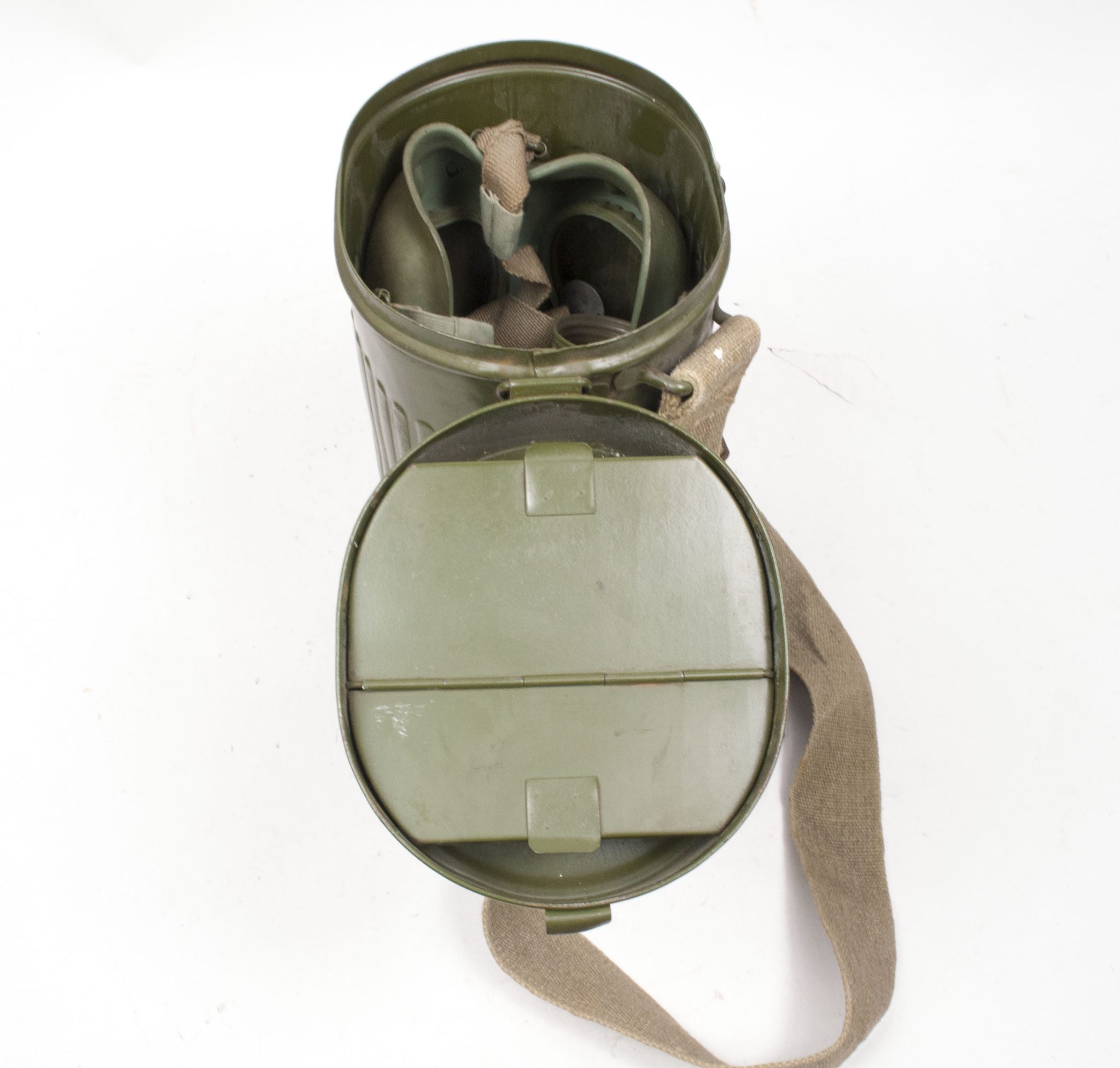 Dutch Army gasmask model H with canister and all extra parts (1940) - RARE - Image 19