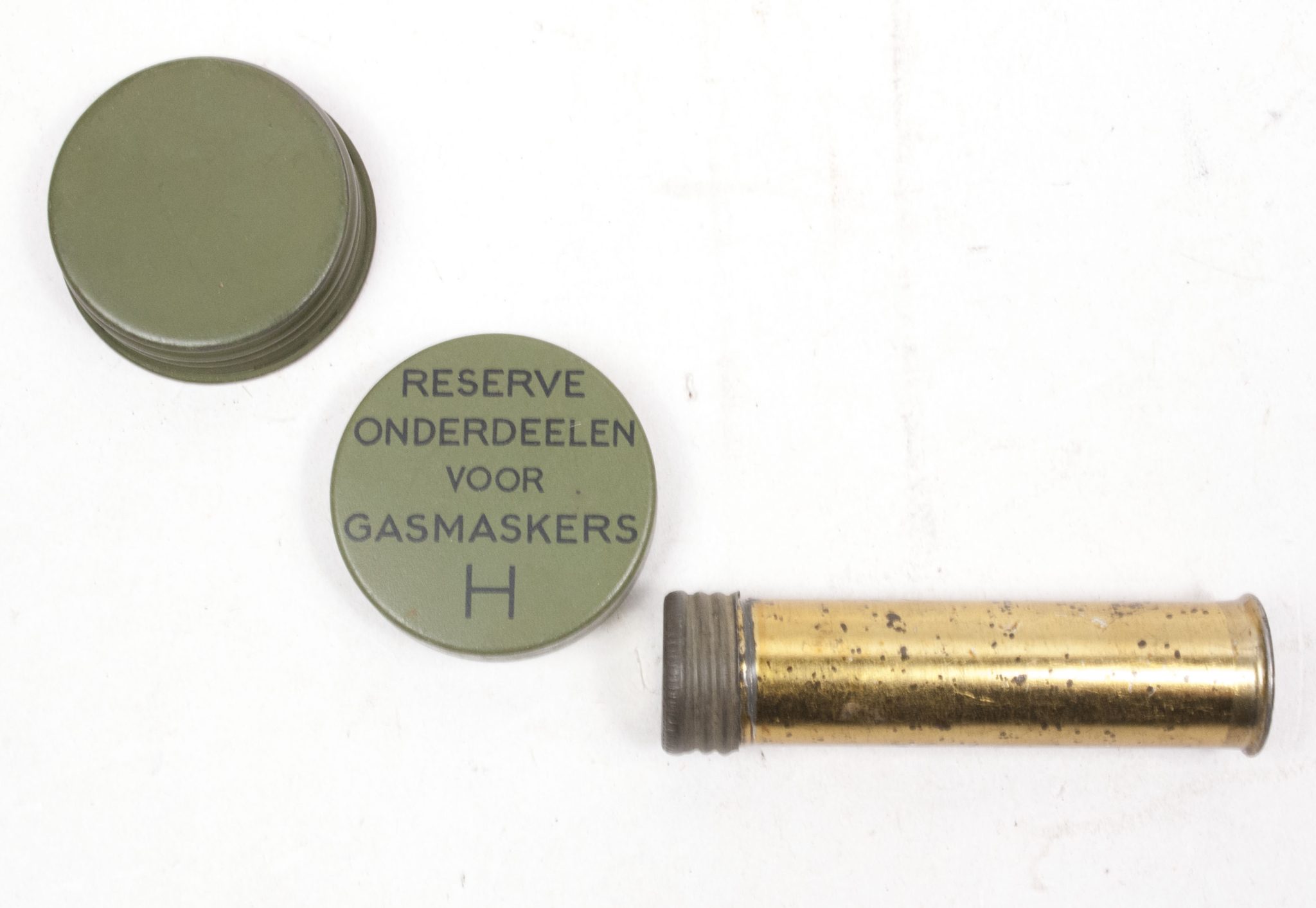 Dutch Army gasmask model H with canister and all extra parts (1940) - RARE - Image 34