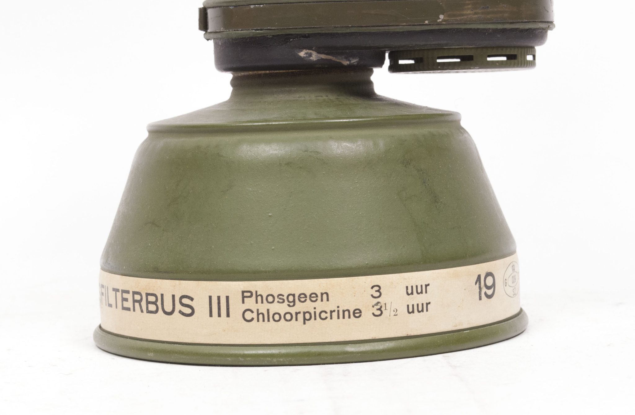 Dutch Army gasmask model H with canister and all extra parts (1940) - RARE - Image 48