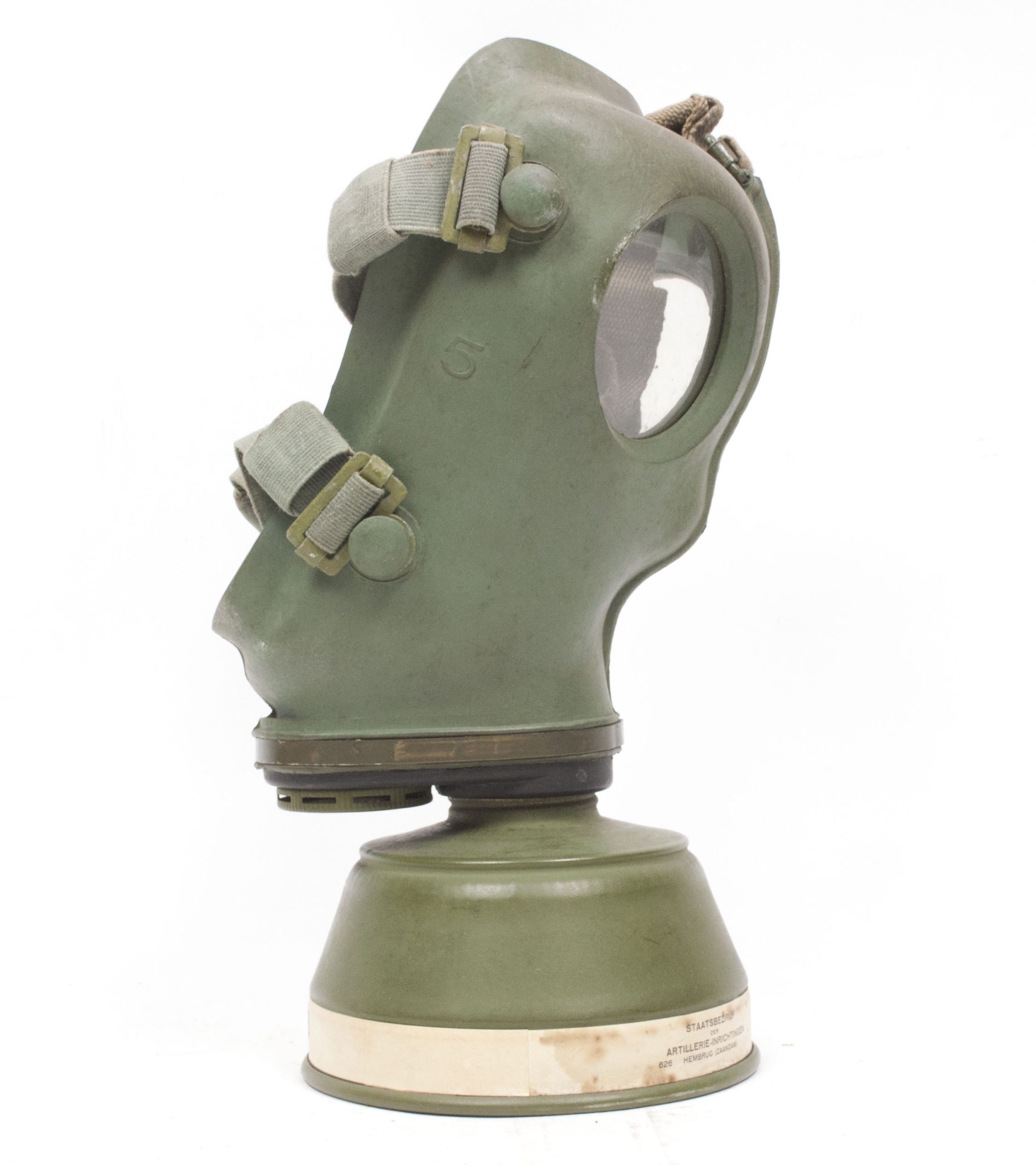 Dutch Army gasmask model H with canister and all extra parts (1940) - RARE - Image 51