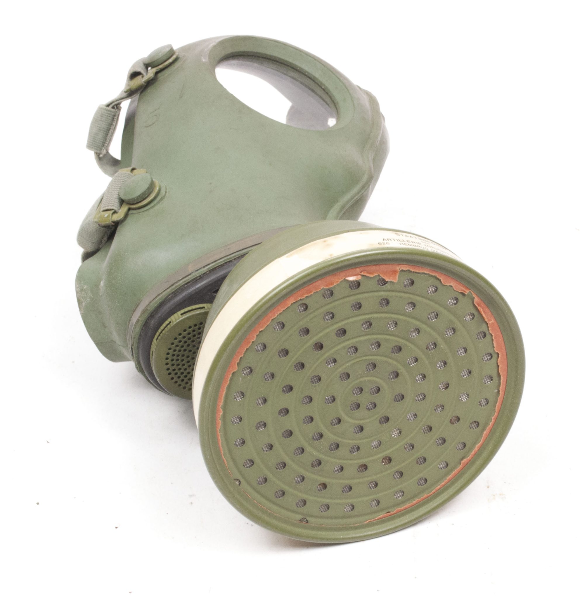 Dutch Army gasmask model H with canister and all extra parts (1940) - RARE - Image 57