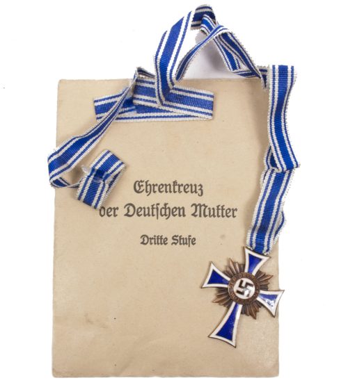 Ehrenkreuz der Deutsche Mutter Mutterkreuz in bronze + enveloppe (Maker Donner, Münzpräge Wuppertal)