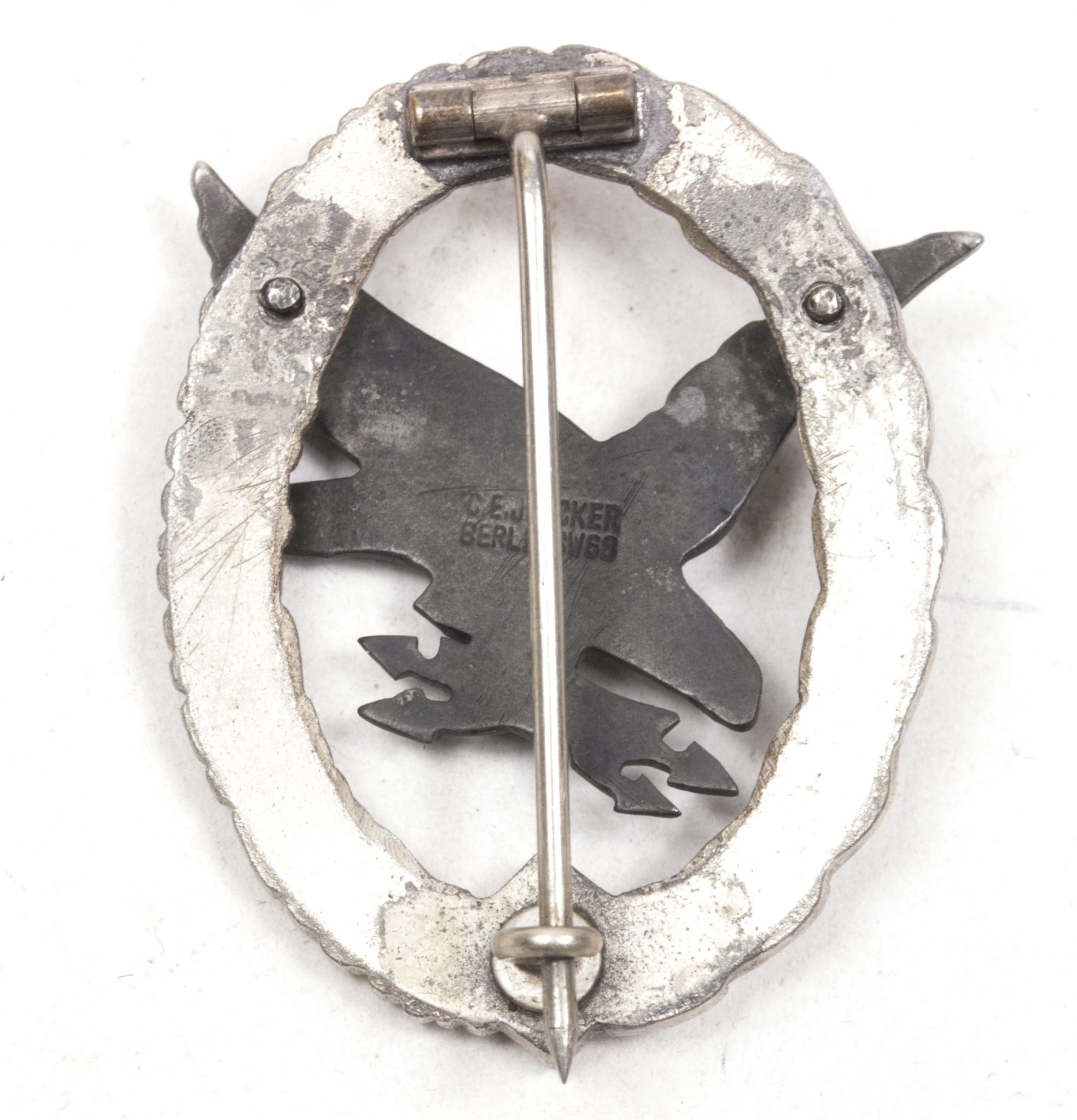 Fliegerschützenabzeichen mit Blitzbündel (C.E.Juncker Berlin SW 68) (7)