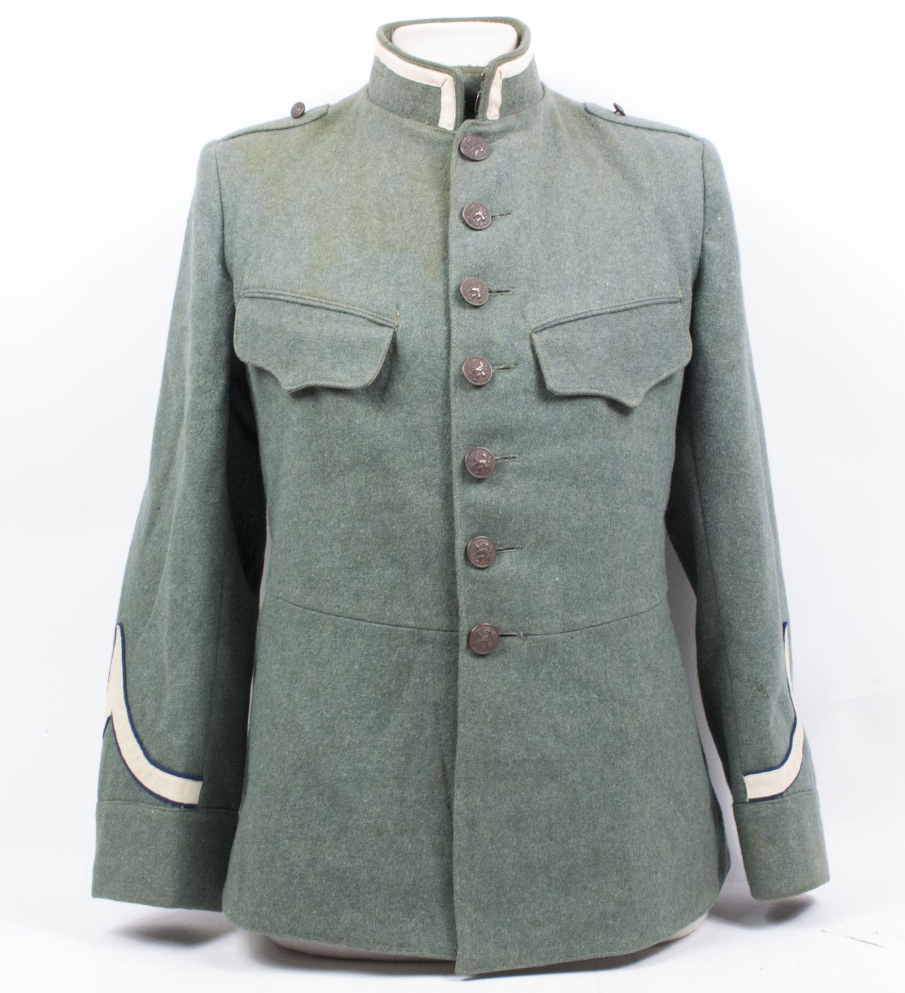Huzaren hoornblazer Nederlandse Mobilisatie (Soldaat te paard) uniform grove wol / Dutch Army before 1940 mobilisation Husar tunic + breeches - VERY RARE - Image 3