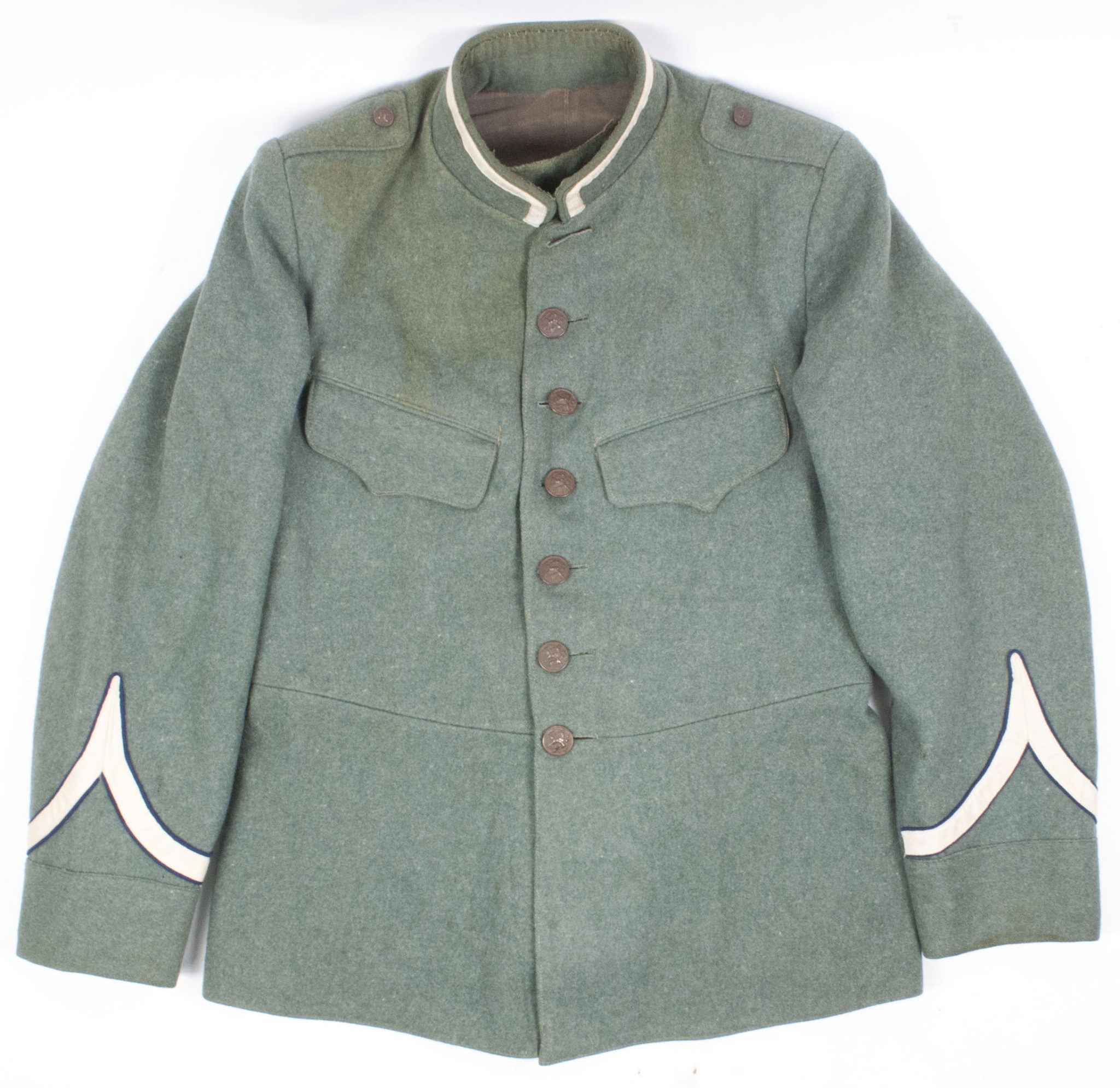 Huzaren hoornblazer Nederlandse Mobilisatie (Soldaat te paard) uniform grove wol / Dutch Army before 1940 mobilisation Husar tunic + breeches - VERY RARE - Image 7