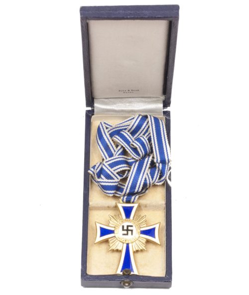 Mmotherscross Mutterkreus gold + etui (Maker Ochs & Bonn Hanau)