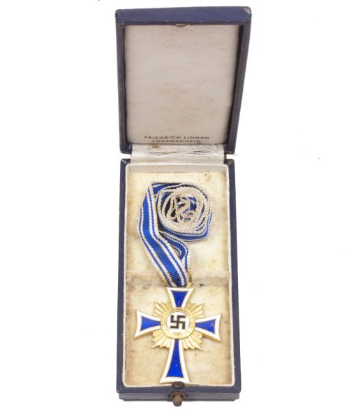 Motherscross Mutterkreus gold + etui (Maker Friedrich Linden Lüdenscheid)