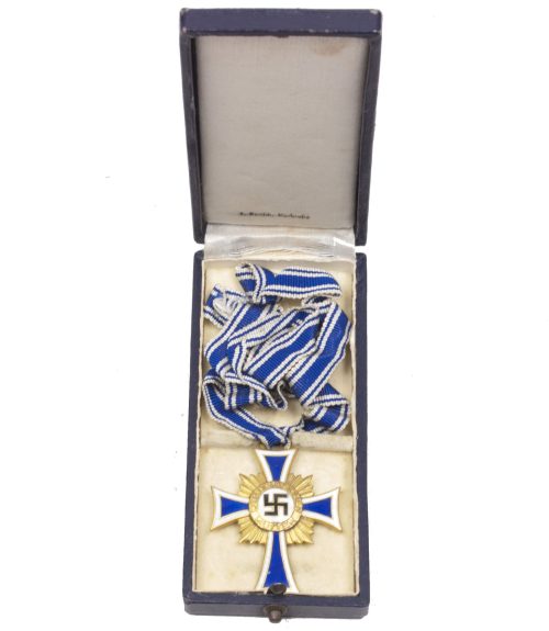 Motherscross Mutterkreus gold + etui (Maker L. bertsch Karlsruhe)