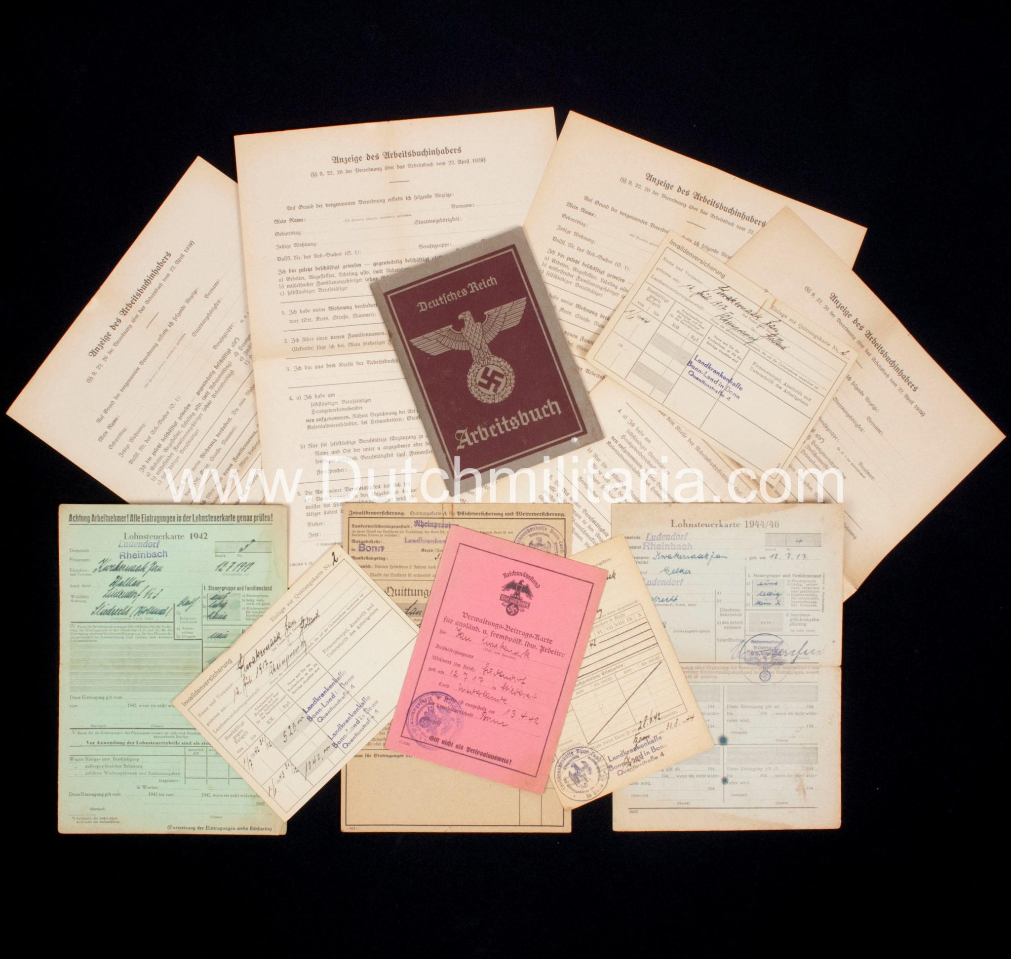 Paper grouping to a dutchman from the city of Sliedrecht (1940) - rare