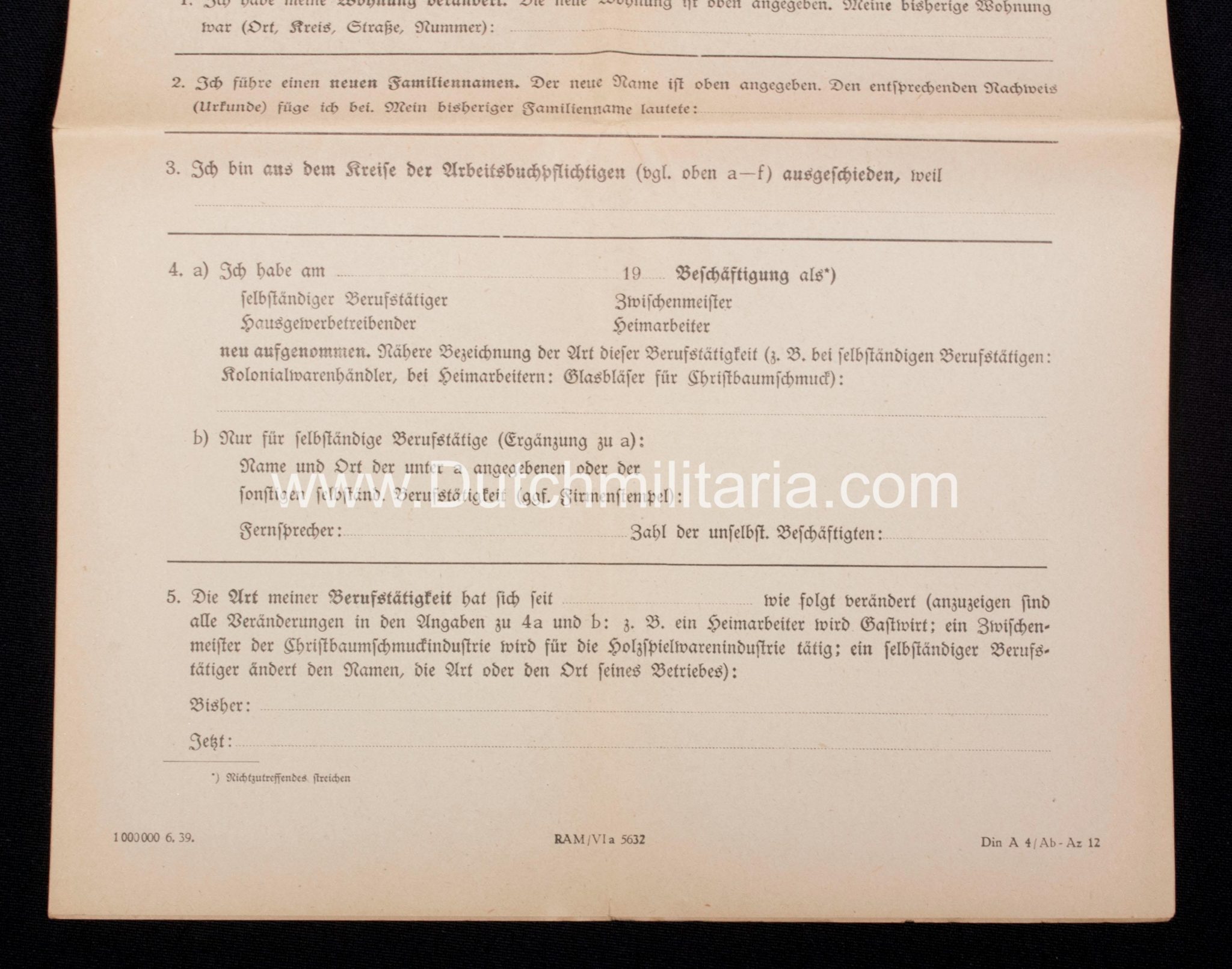 Paper grouping to a dutchman from the city of Sliedrecht (1940) - rare - Image 5