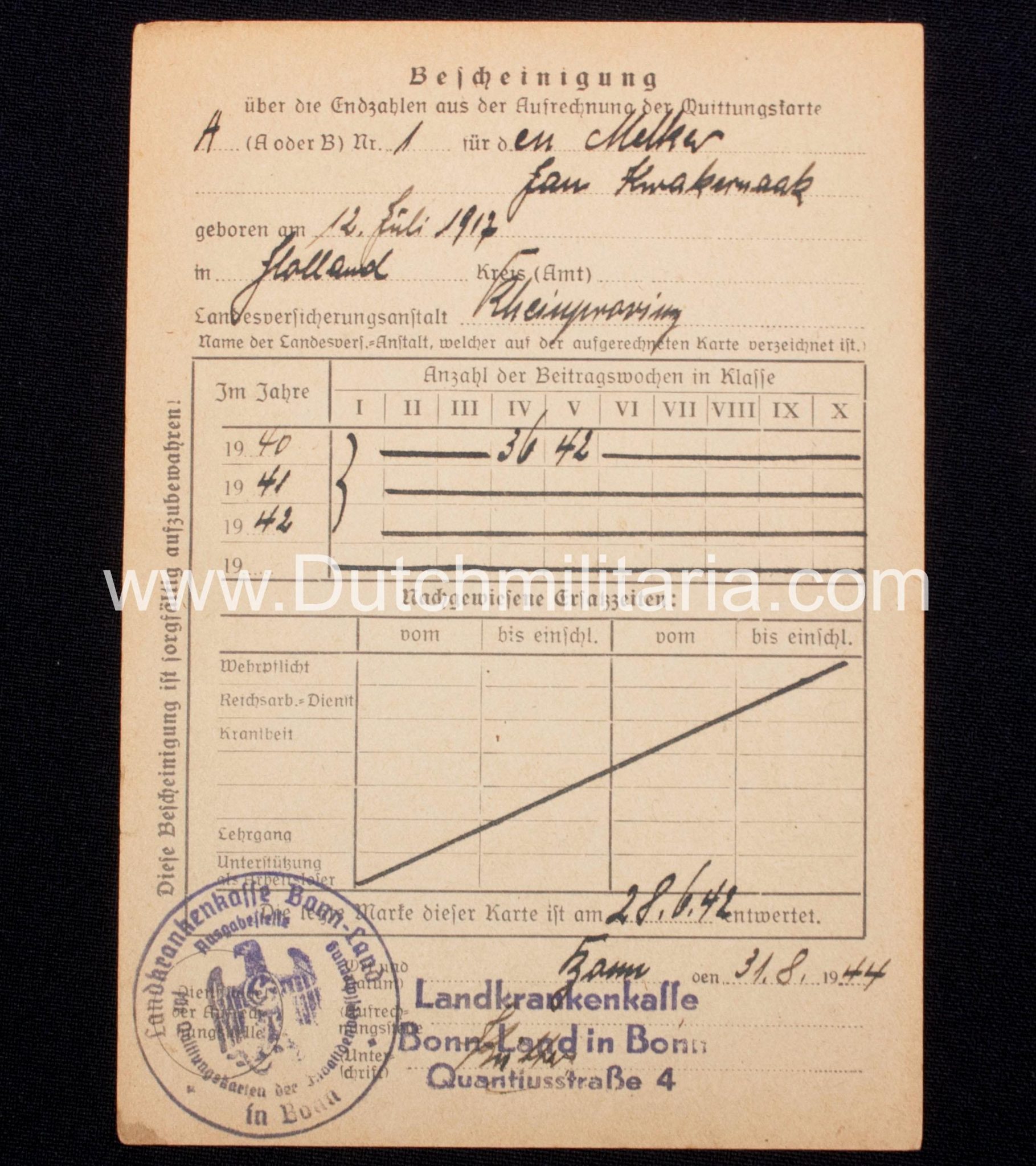 Paper grouping to a dutchman from the city of Sliedrecht (1940) - rare - Image 9