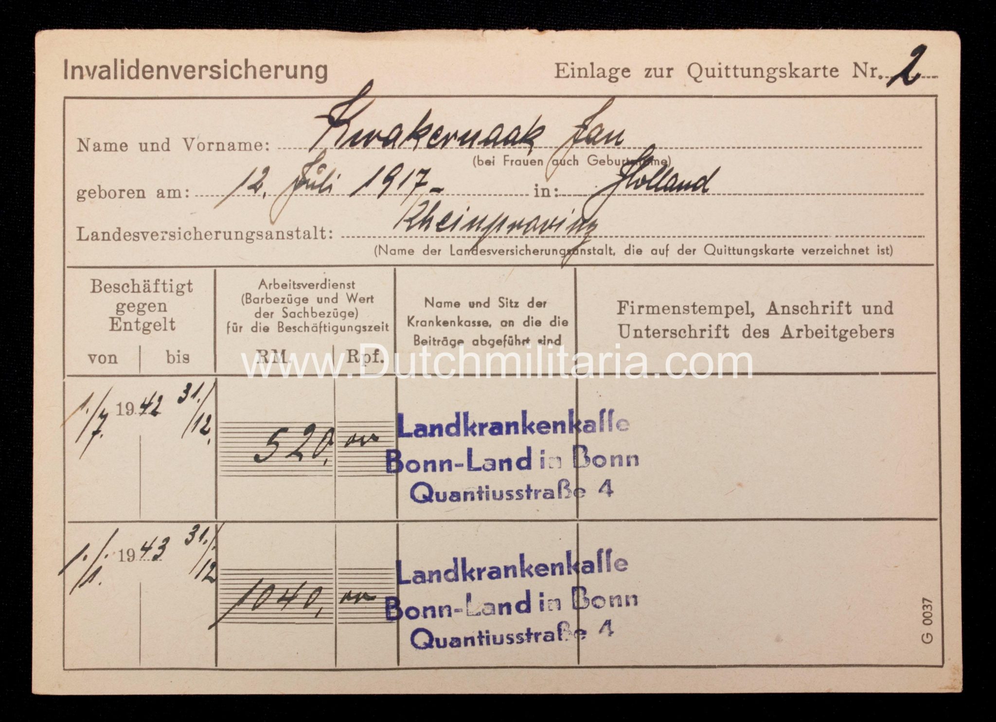 Paper grouping to a dutchman from the city of Sliedrecht (1940) - rare - Image 14