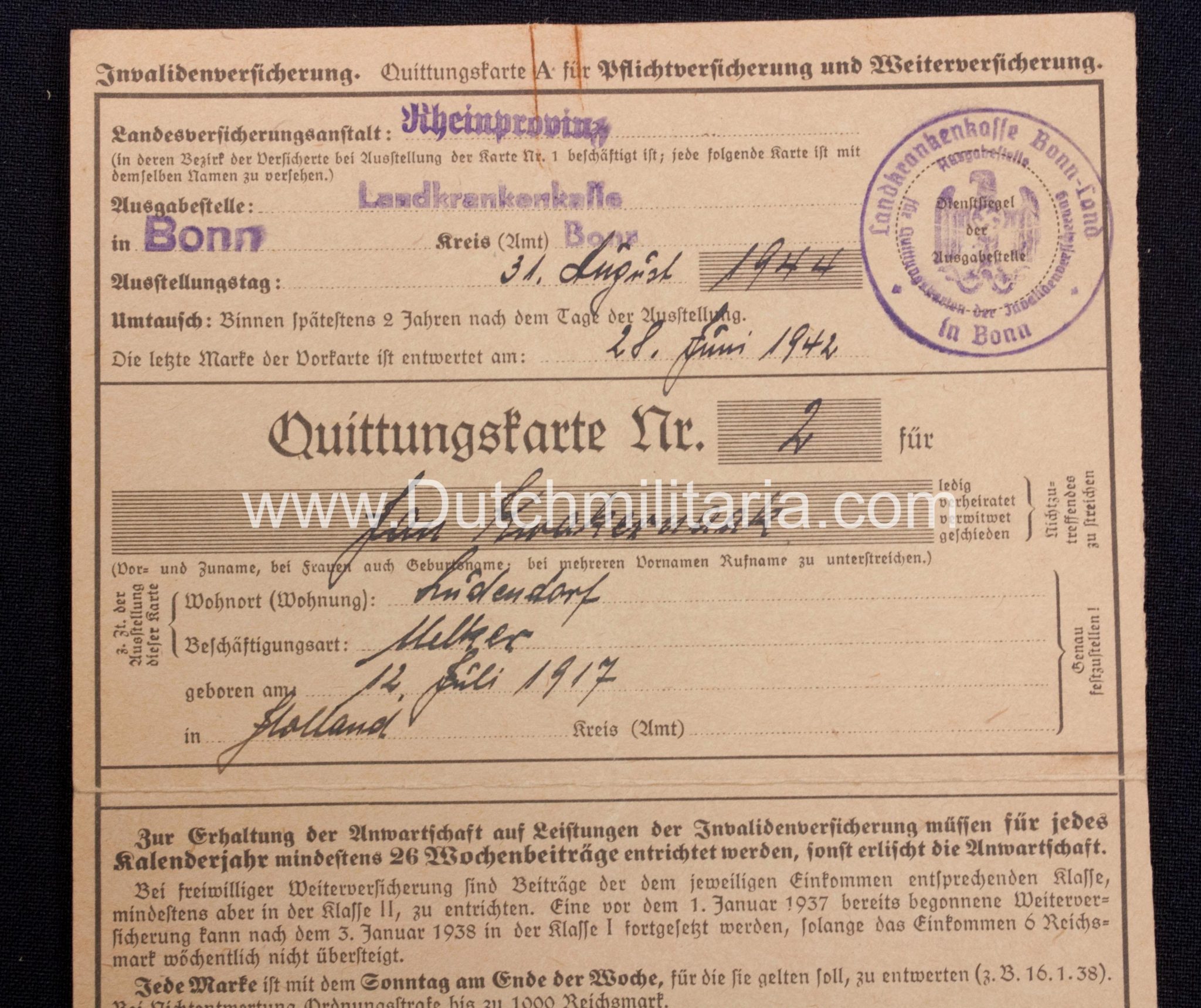 Paper grouping to a dutchman from the city of Sliedrecht (1940) - rare - Image 21