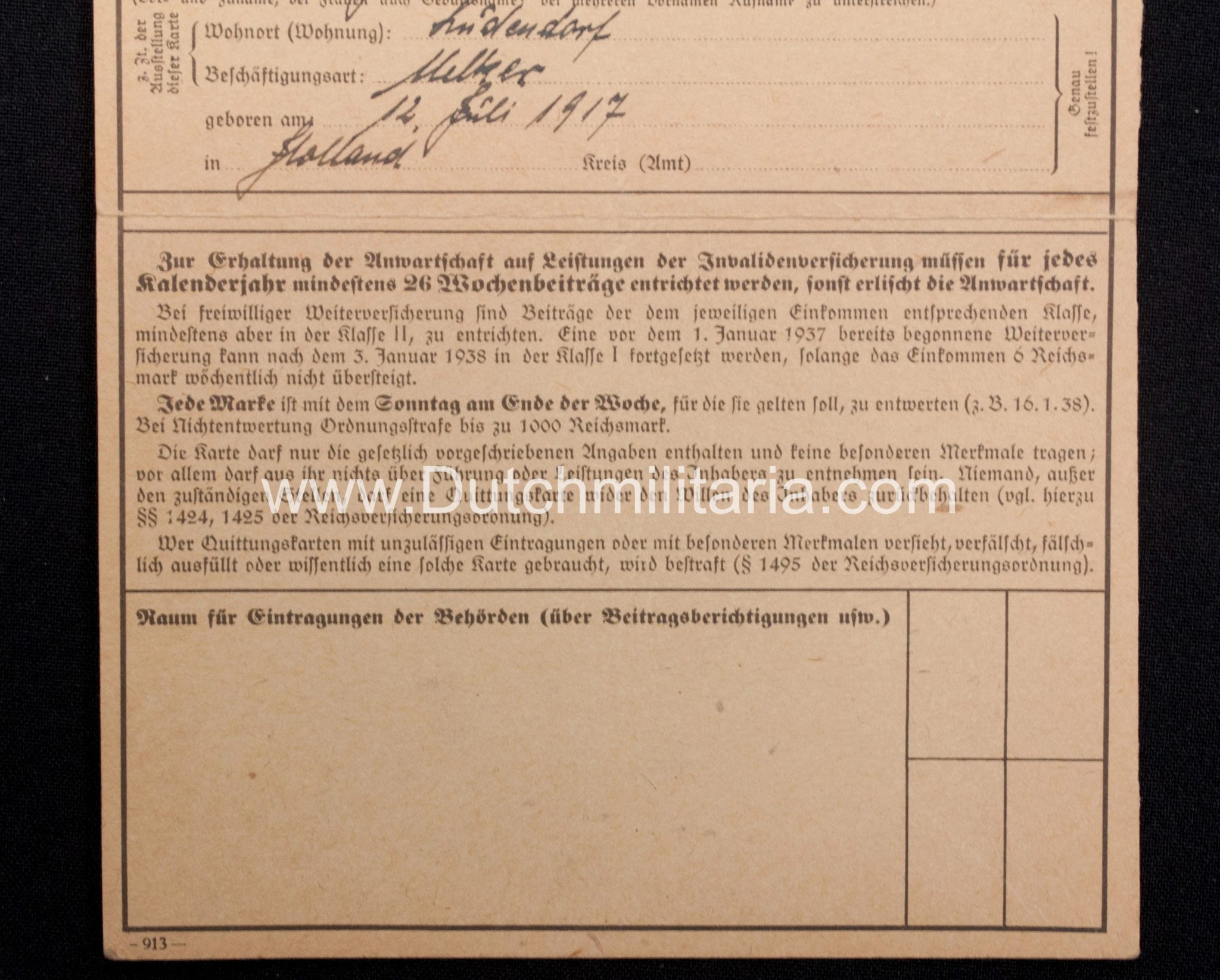 Paper grouping to a dutchman from the city of Sliedrecht (1940) - rare - Image 22