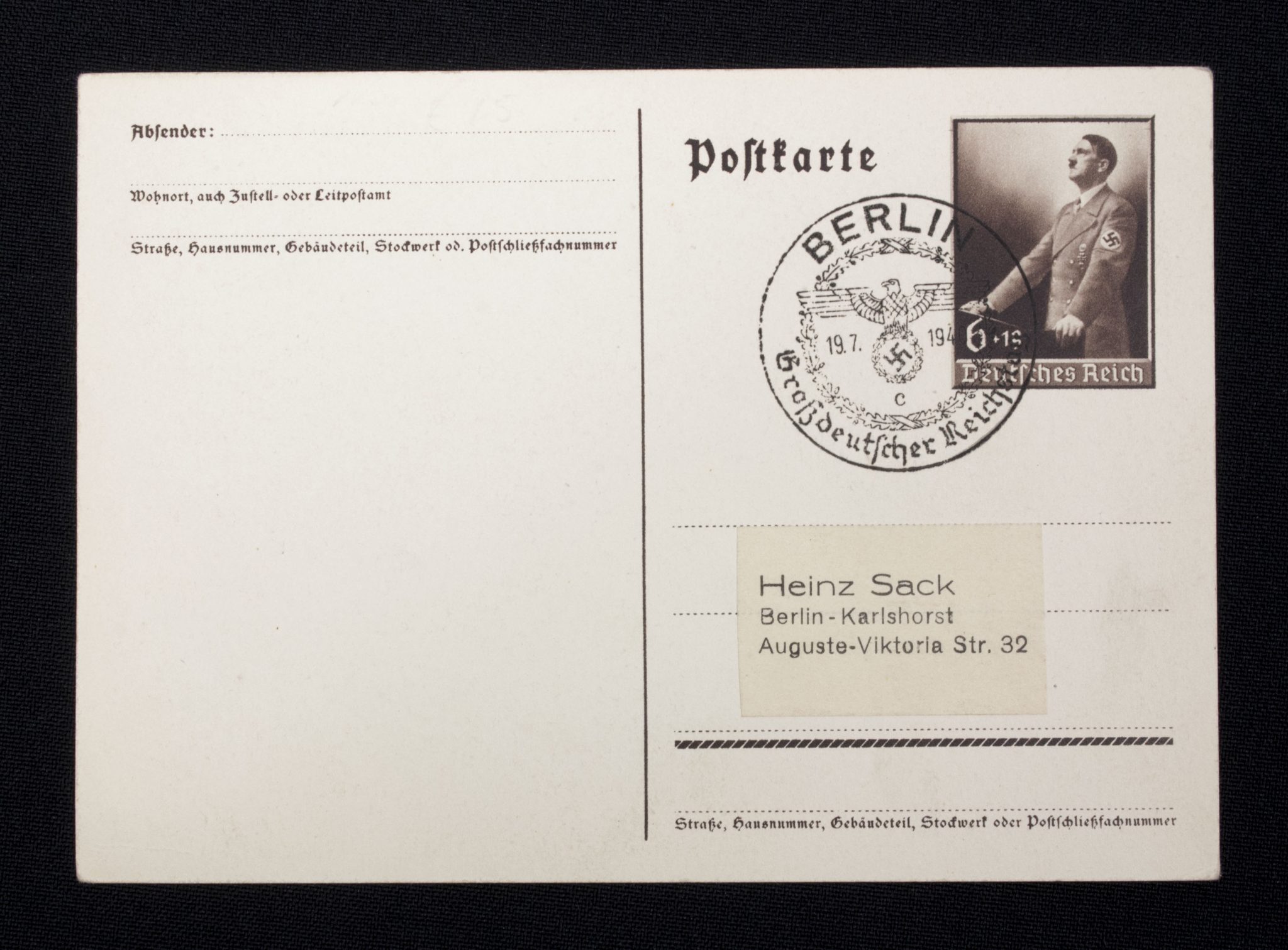 (Postcard) Es kann nur einer Siegen und das sind Wir (1939)