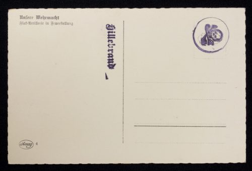 (Postcard) Unsere Wehrmacht Flak-Artillerie in Feuerstellung