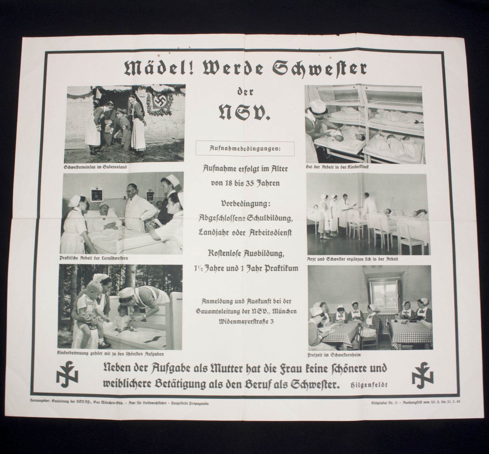 (Poster) Mädel! Werde Schwester der NSV.