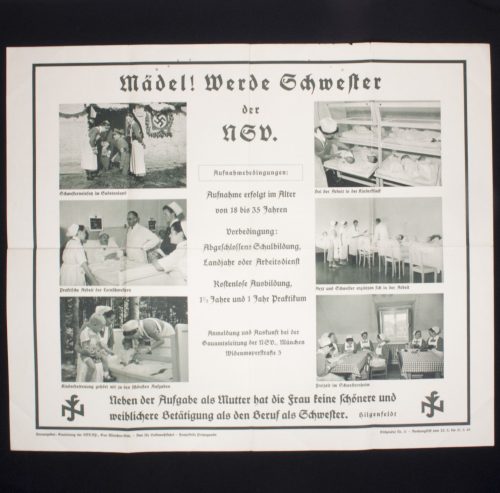 (Poster) Mädel! Werde Schwester der NSV.