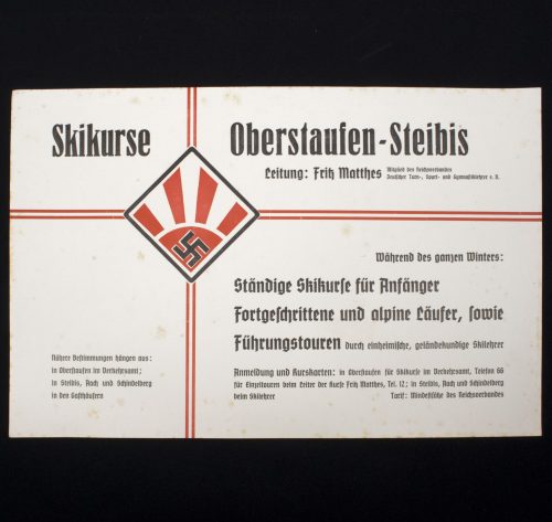 (Poster) Reichsverband deutscher Turn-, Sport-, und Gymnastiklehrer E.V. - Skikurse Oberstaufen-Steibnus - rare