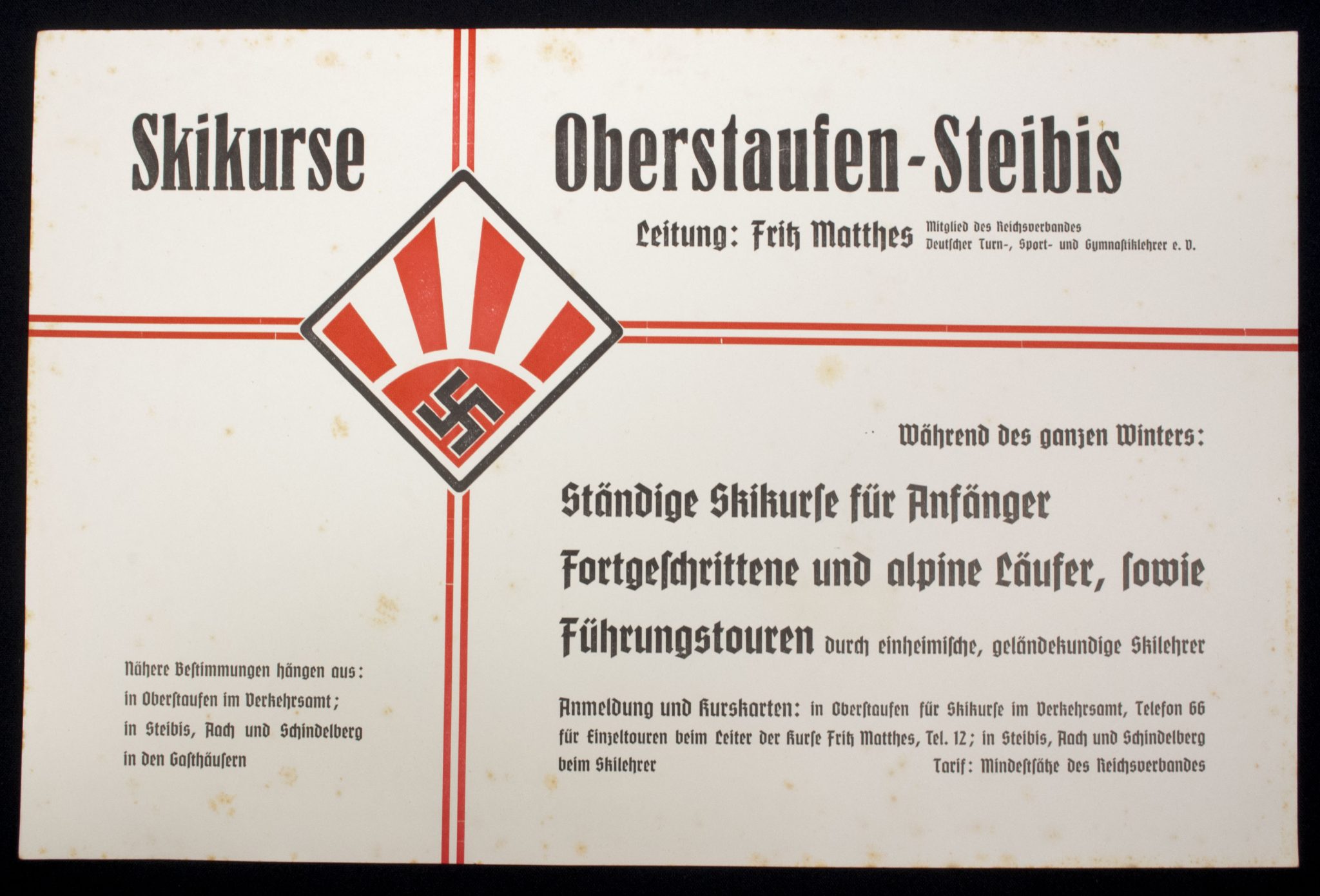 (Poster) Reichsverband deutscher Turn-, Sport-, und Gymnastiklehrer E.V. – Skikurse Oberstaufen-Steibnus – rare (2) (Poster) Reichsverband deutscher Turn-, Sport-, und Gymnastiklehrer E.V. - Skikurse Oberstaufen-Steibnus - rare