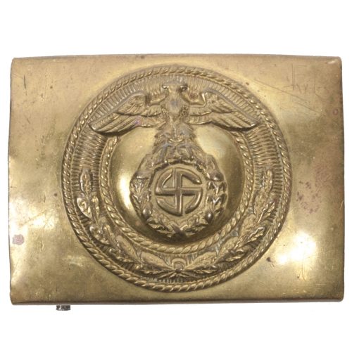 SA buckle with sunwheel swastika