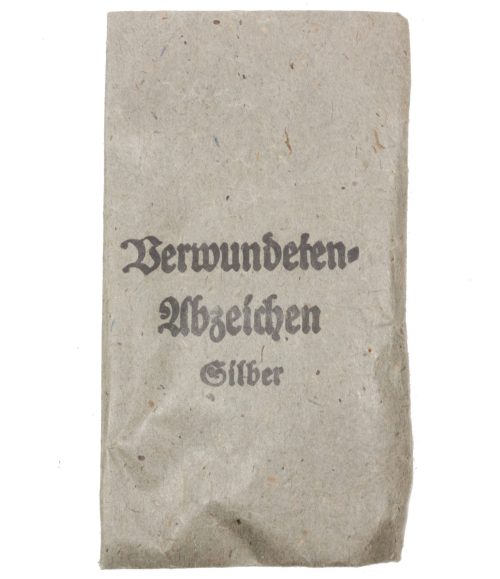 Verwundetenabzeichen Silber + Tüte (MM Steinhauer & Lück Lüdenscheid) - Unissued