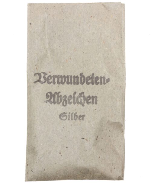 Verwundetenabzeichen Silber + Tüte (MM Steinhauer & Lück Lüdenscheid) - Unissued