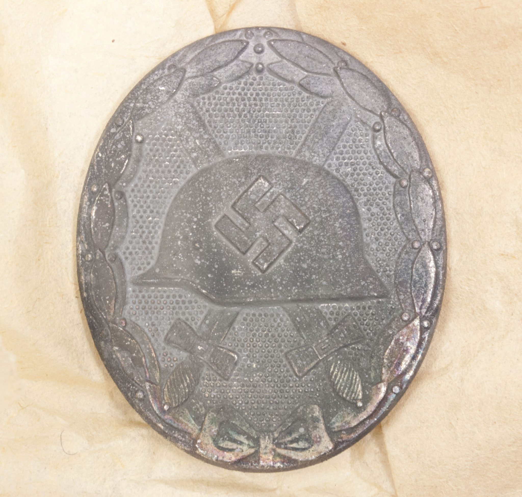 Verwundetenabzeichen Silber + Tüte (MM Steinhauer & Lück Lüdenscheid) - Unissued