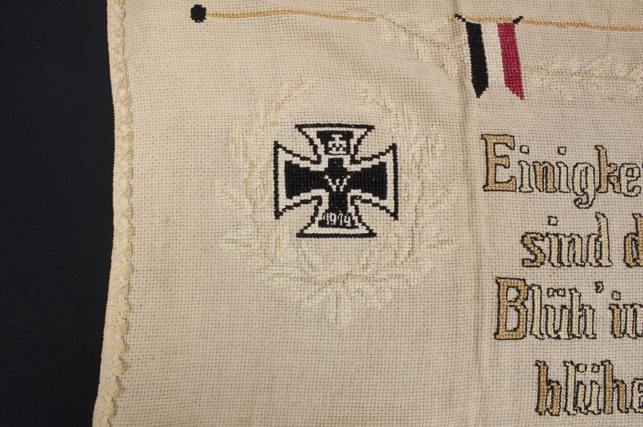 WWI German patriotic tapestry (140x55 cm) - Image 10