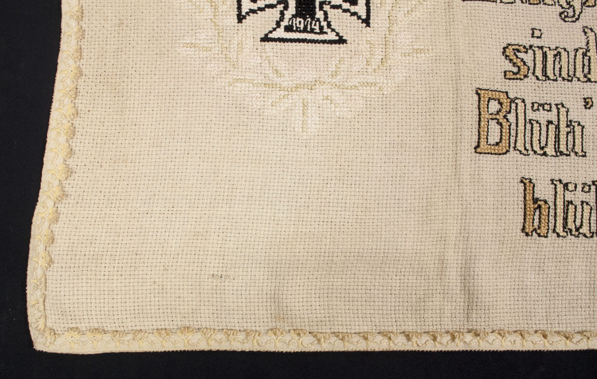 WWI German patriotic tapestry (140x55 cm) - Image 11