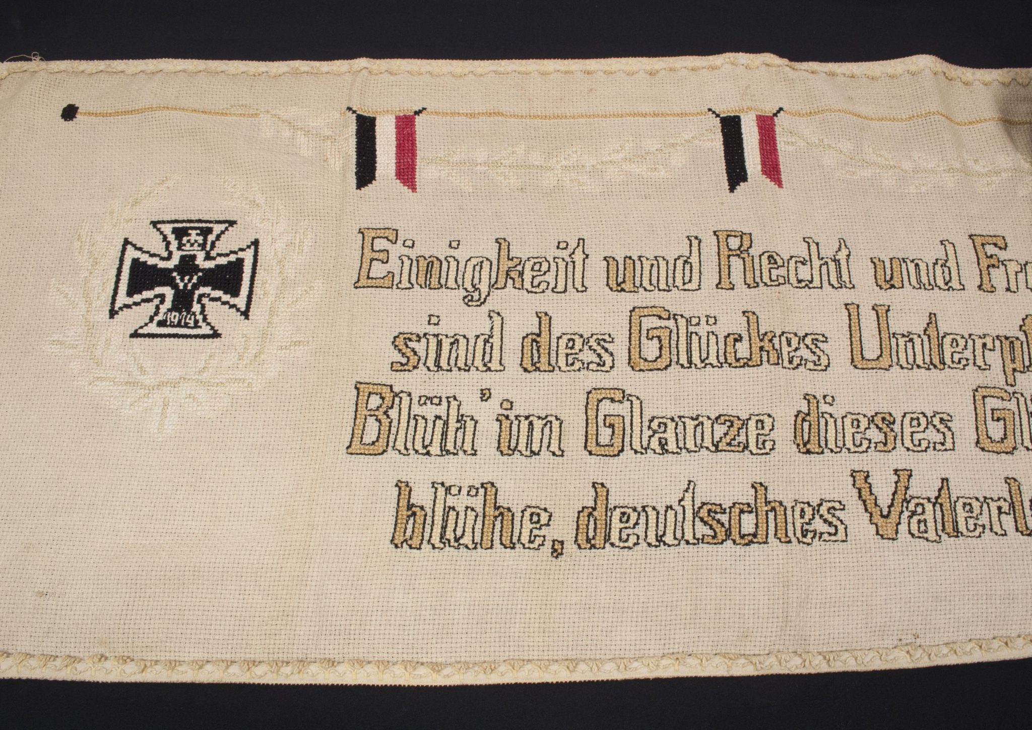WWI German patriotic tapestry (140x55 cm) - Image 13
