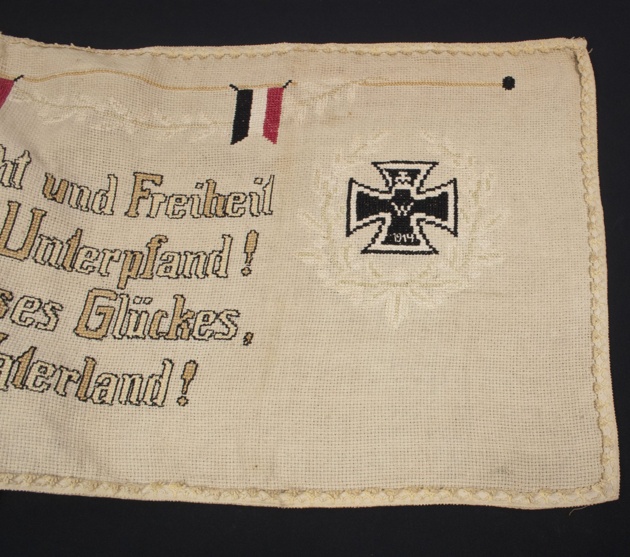 WWI German patriotic tapestry (140x55 cm) - Image 25