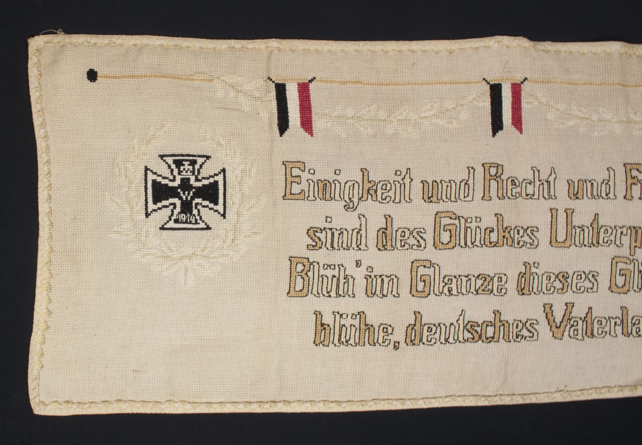 WWI German patriotic tapestry (140x55 cm) - Image 6