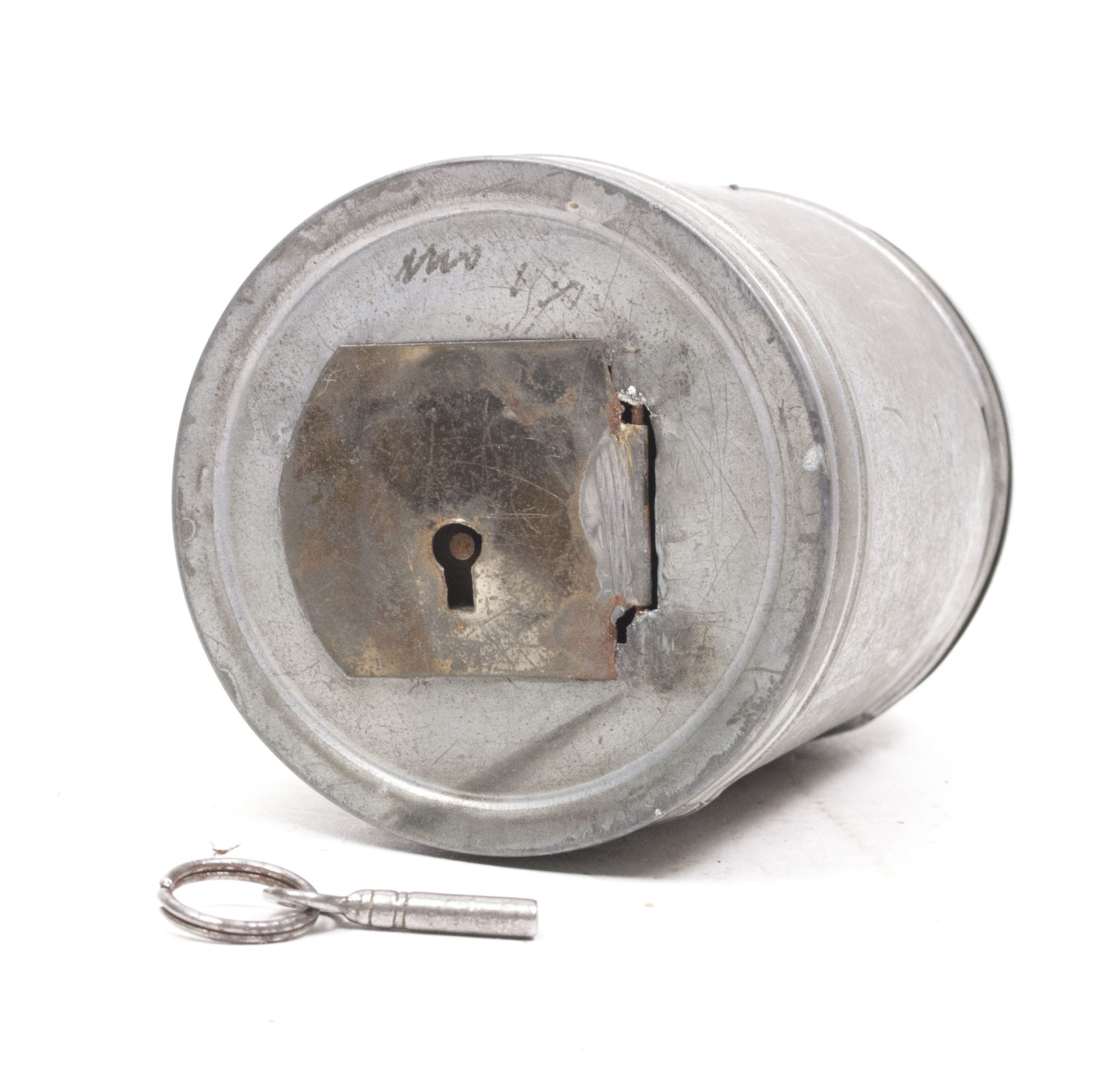 WWI German piggybank Dicke Bertha 42 CM - Der Feinde Kummer sind unsre Brummer - with key - RARE